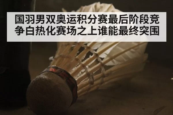国羽男双奥运积分赛最后阶段竞争白热化赛场之上谁能最终突围